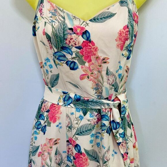 Parker Dress Mini Floral Ruffle Hem Sz 4 NWOT - Picture 3 of 8